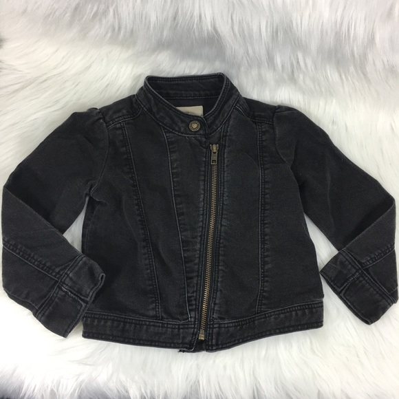 baby black jean jacket